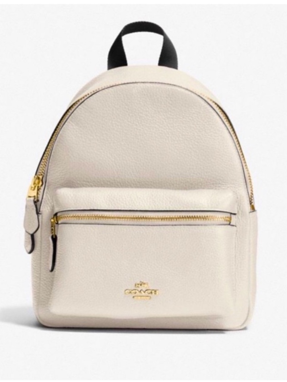 Coach Mini Charlie Backpack Cream Pebble Leather